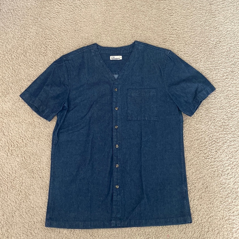 Men’s button down Jean shirt